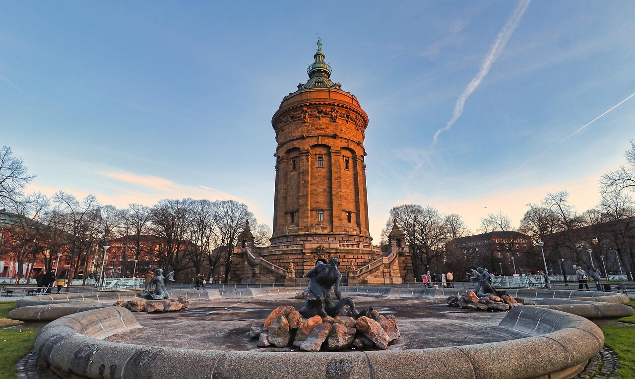 fountain, water tower, mannheim, historical, architecture, mannheim, mannheim, mannheim, mannheim, mannheim